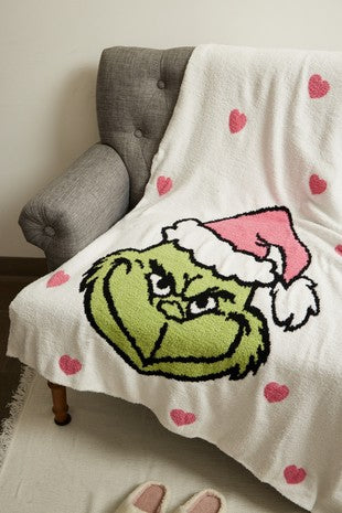 Multi Heart Grinch Blanket