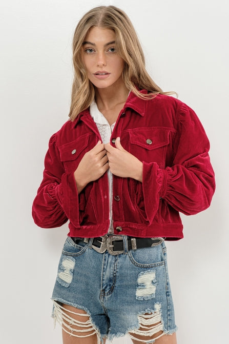 Velvet Crop Jacket