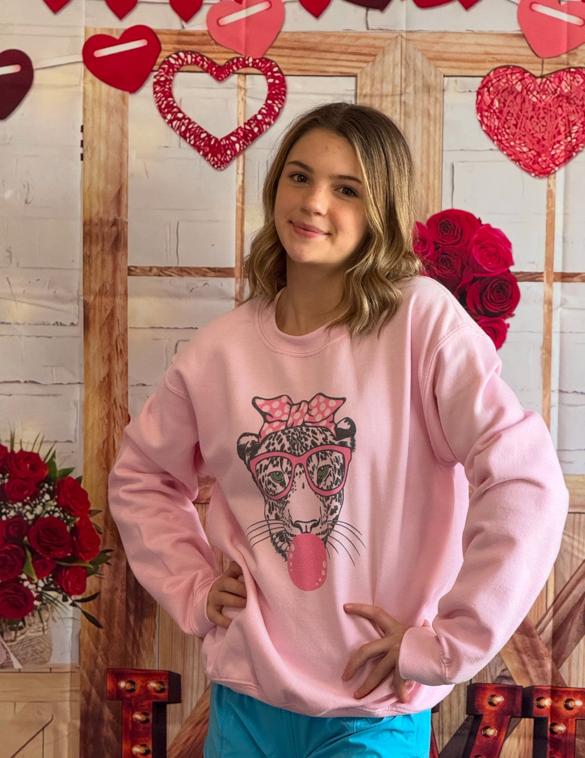 Bubblegum Leopard Sweatshirt