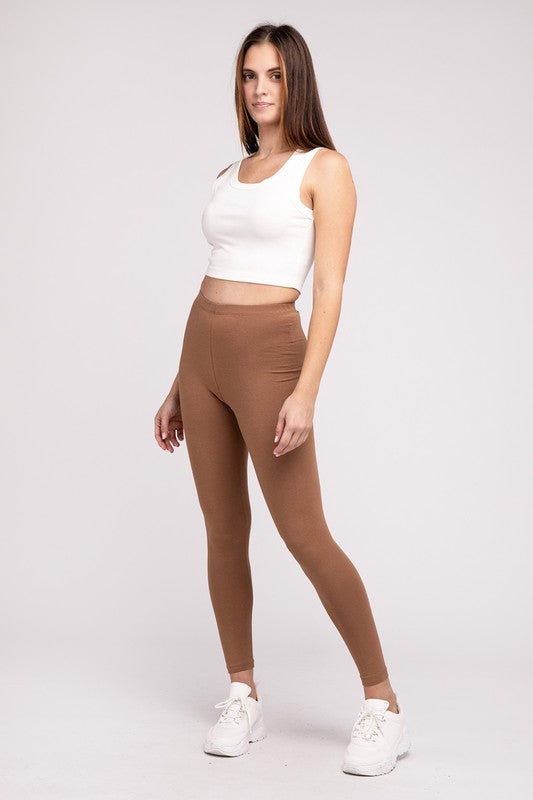 Premium Cotton Full-Length Leggings