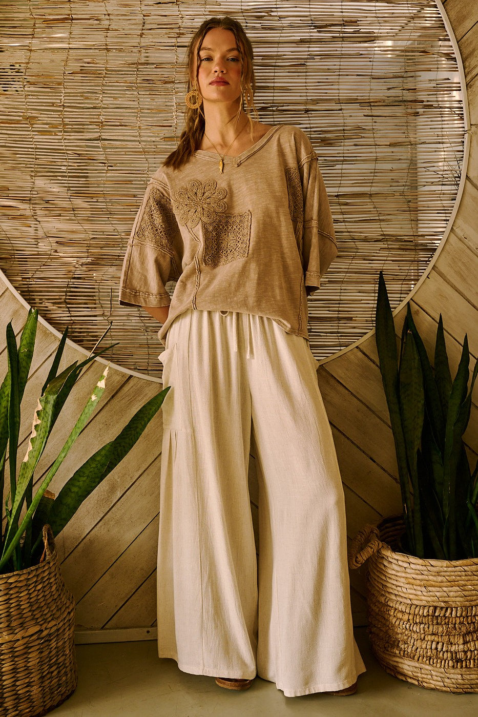 Side Pocket Wide Leg Pants