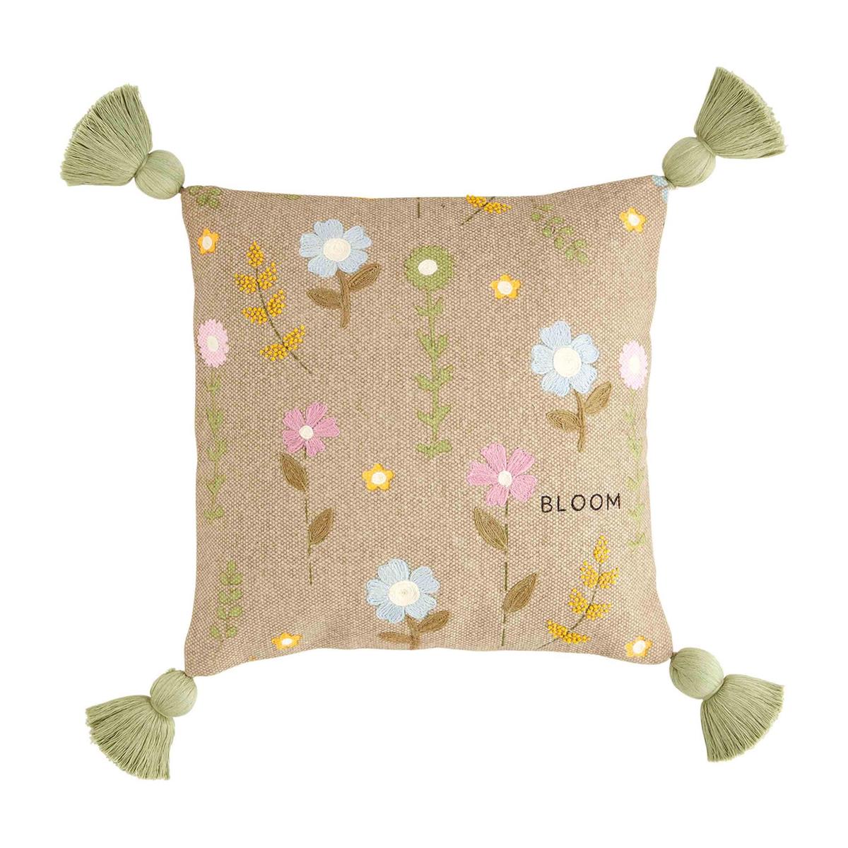 Bloom Square Floral Pillow