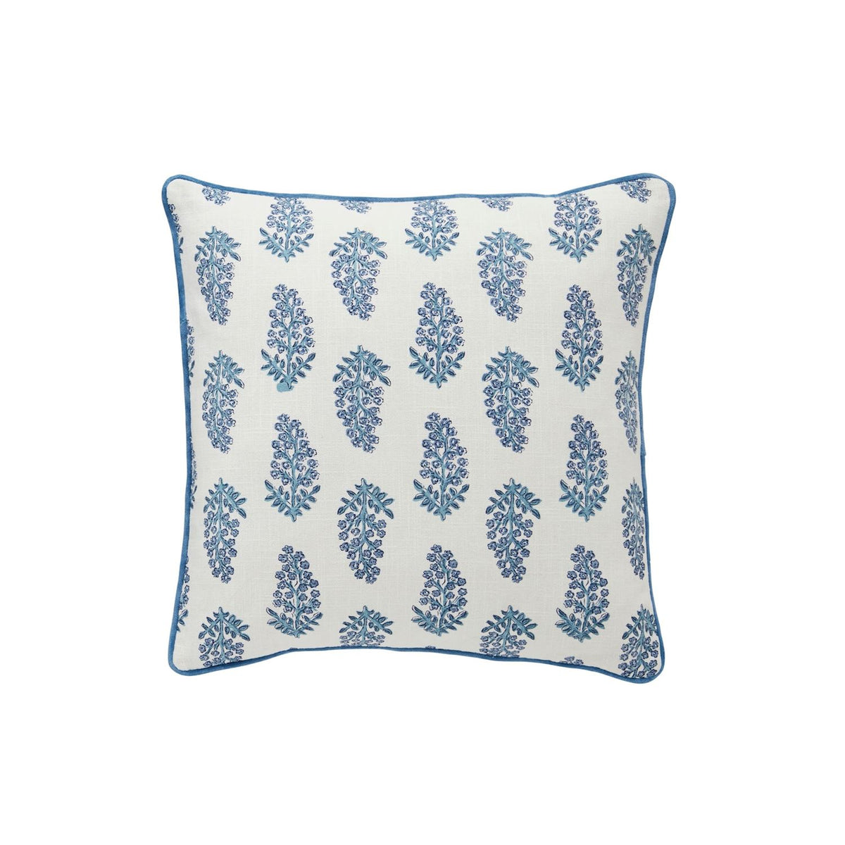 Dianthus Print Blue Pillow