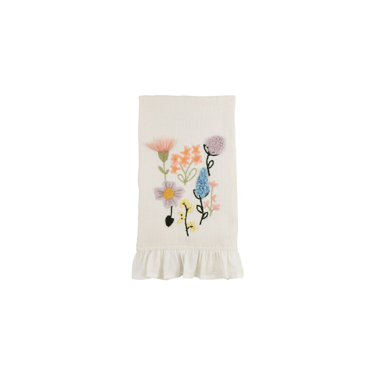 Flower Stem Waffle Weave Towel