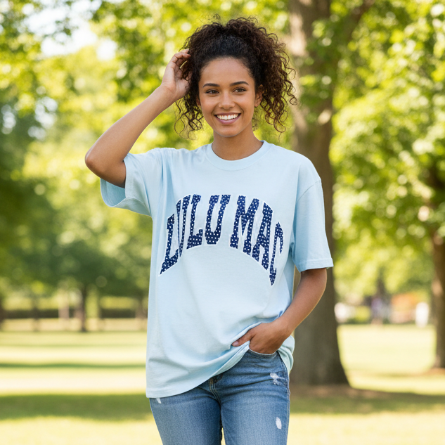 Polka Dot Adult Chambray Comfort Colors Tee