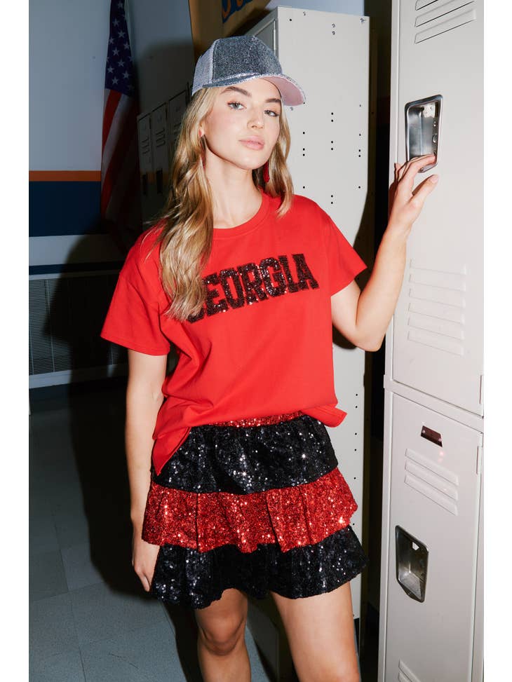 Sequin Game Day Skirt