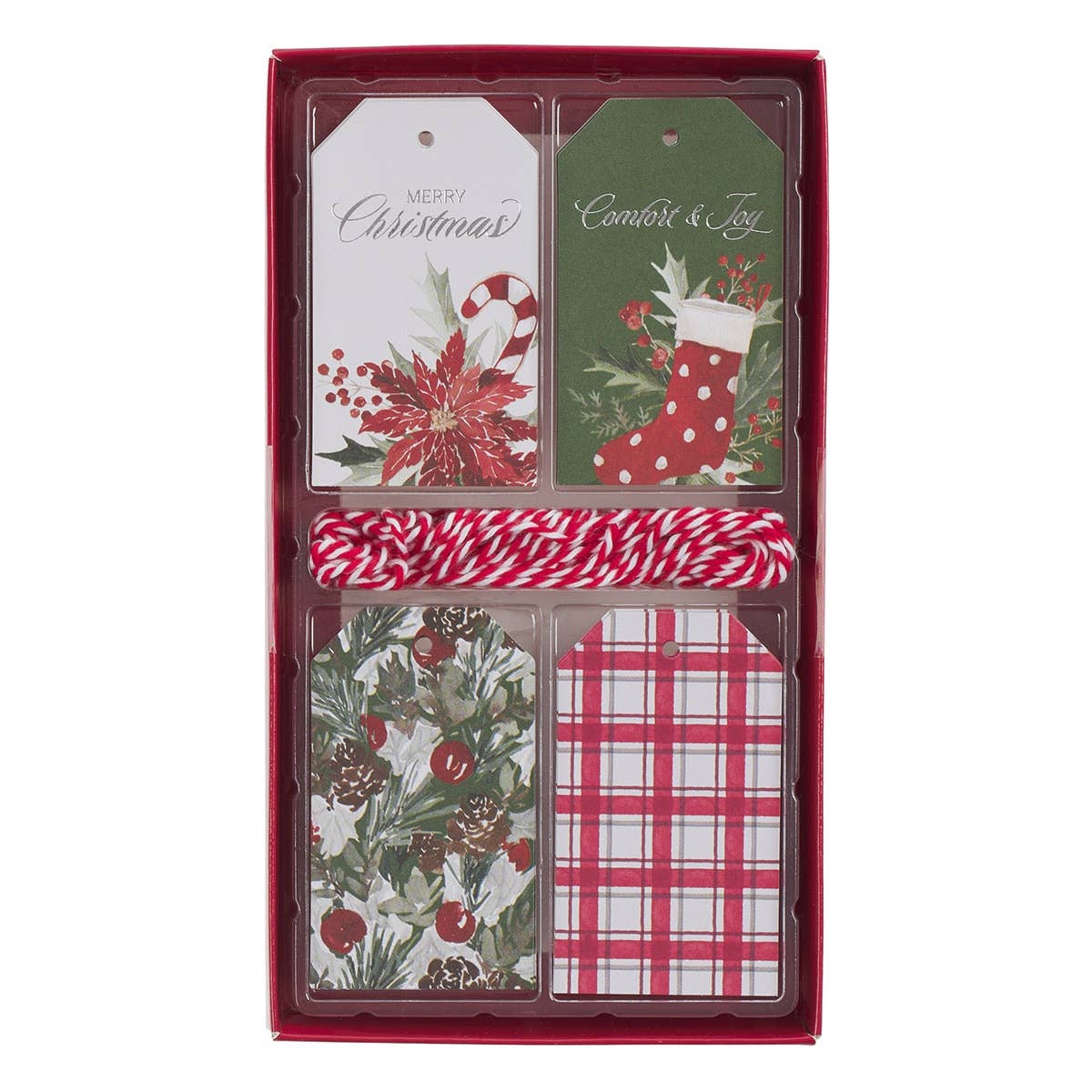 Gift Tags 16pc Christmas Poinsettia