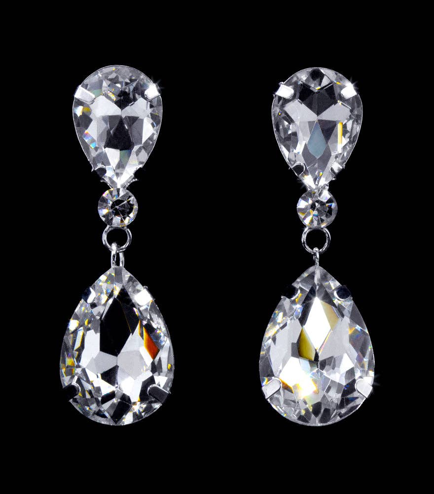 Pear Drop Crystal Earrings