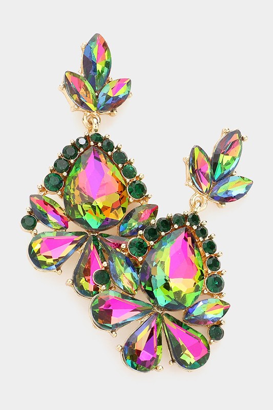 Marquise Crystal Statement Evening Earrings - Debs on 5th