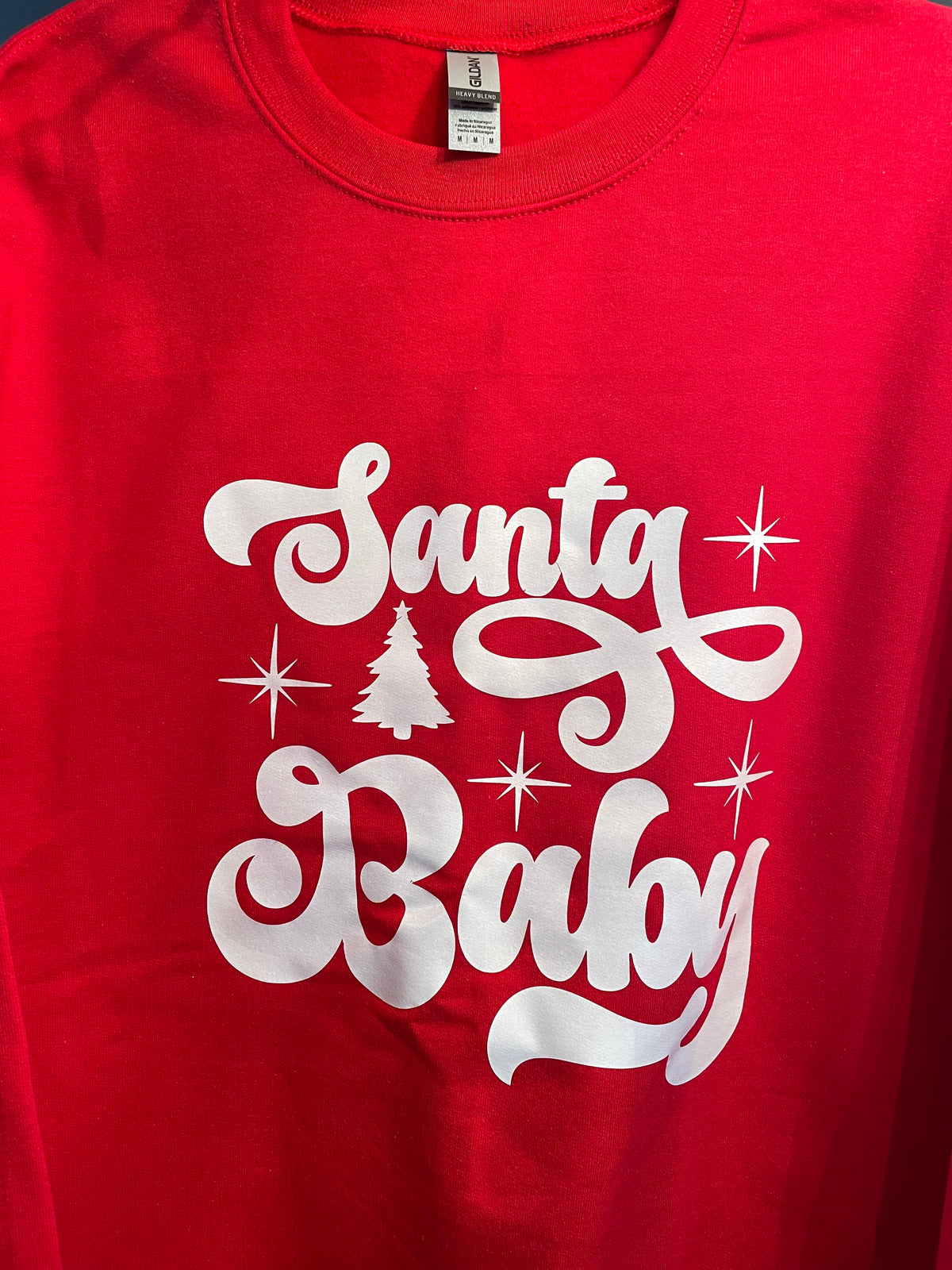 Santa Baby Vinyl Graphic Crewneck Sweatshirt