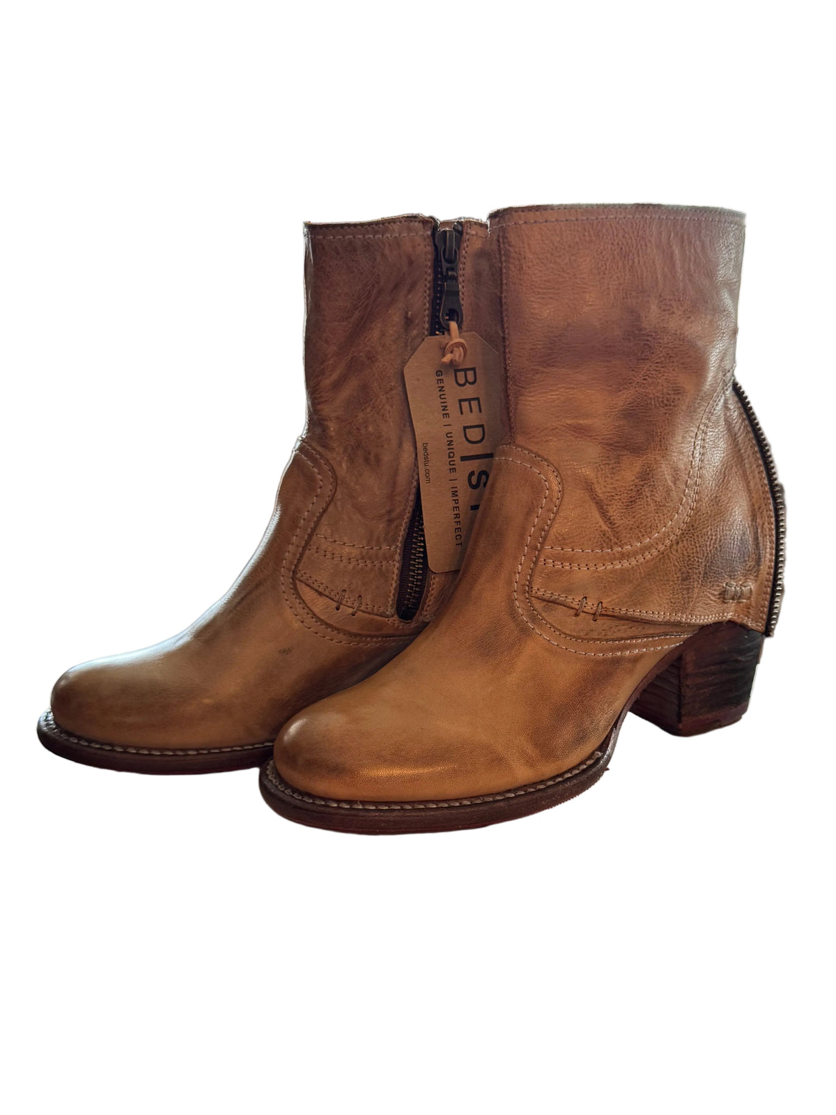 Iris Zipper Detail Bootie by Bedstu