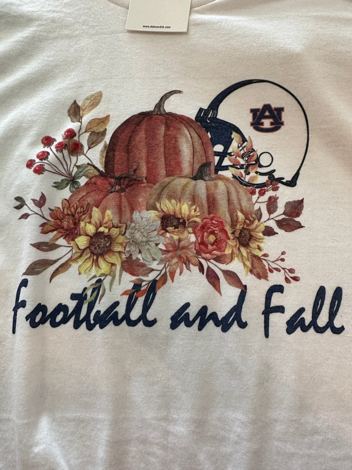 Auburn Football and Fall Graphic Top