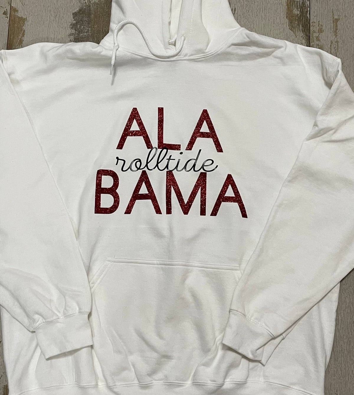 Ala Bama Vinyl Print Hooded Sweatshirt