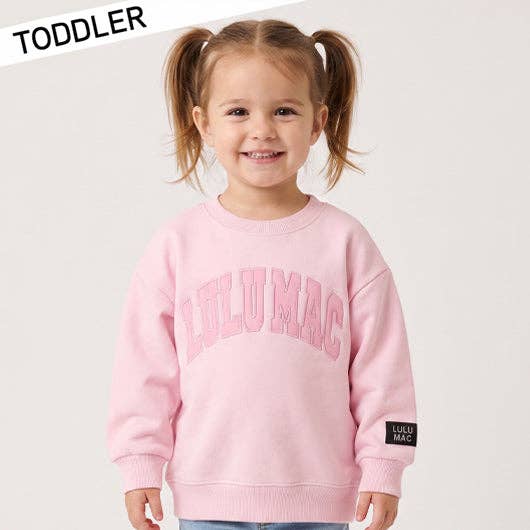 Lulu Mac Toddle Sweatshirt- LIGHT PINK