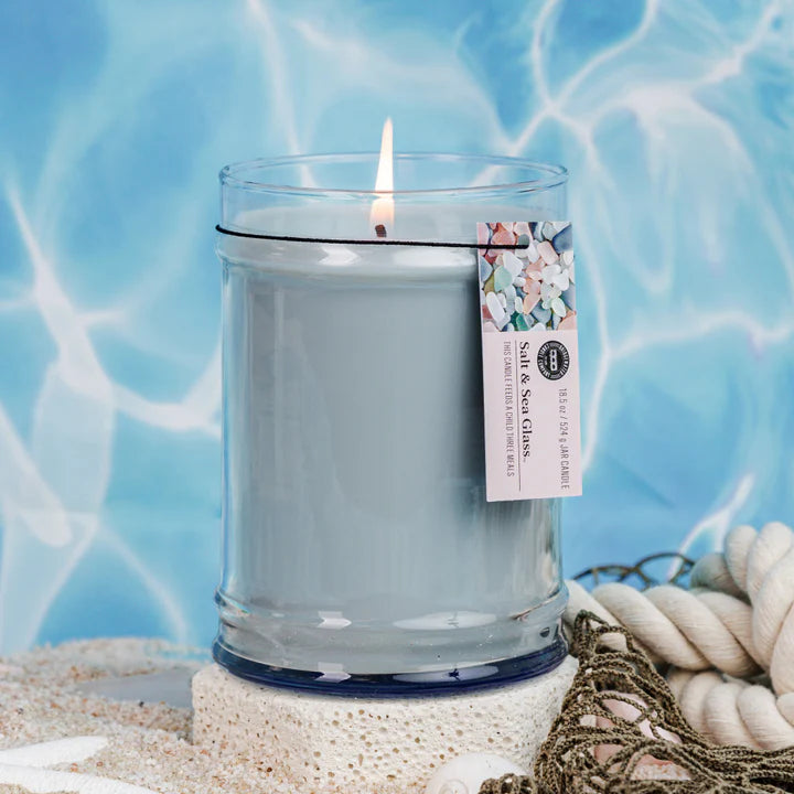 Salt & Sea Glass 18 oz Large Jar Candle