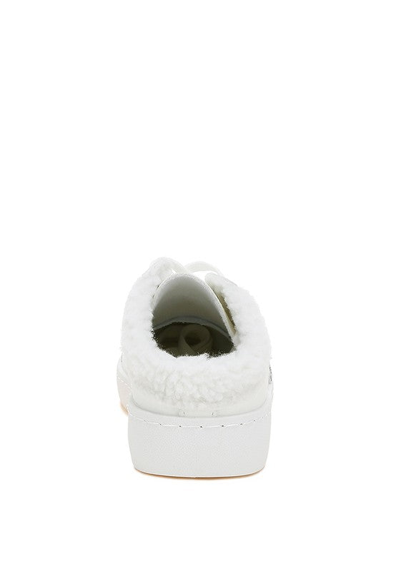 Moxie Fur Collar Slip On Sneakers