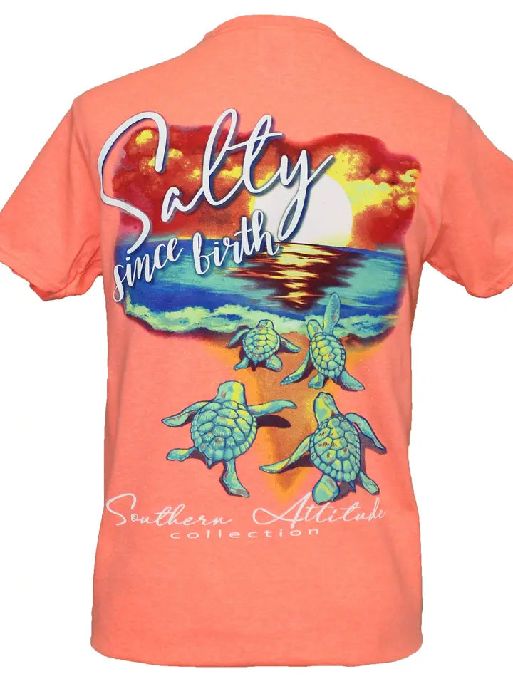 Salty Since Birth Graphic Tee Shirt