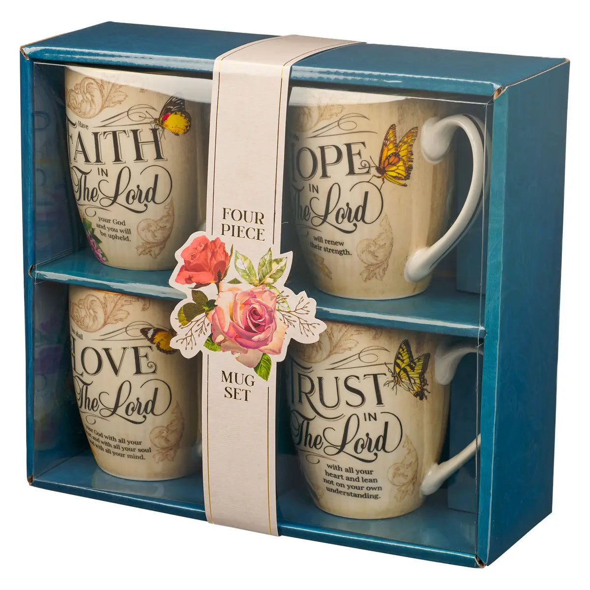 Faith, Trust, Hope and Love Mug Set