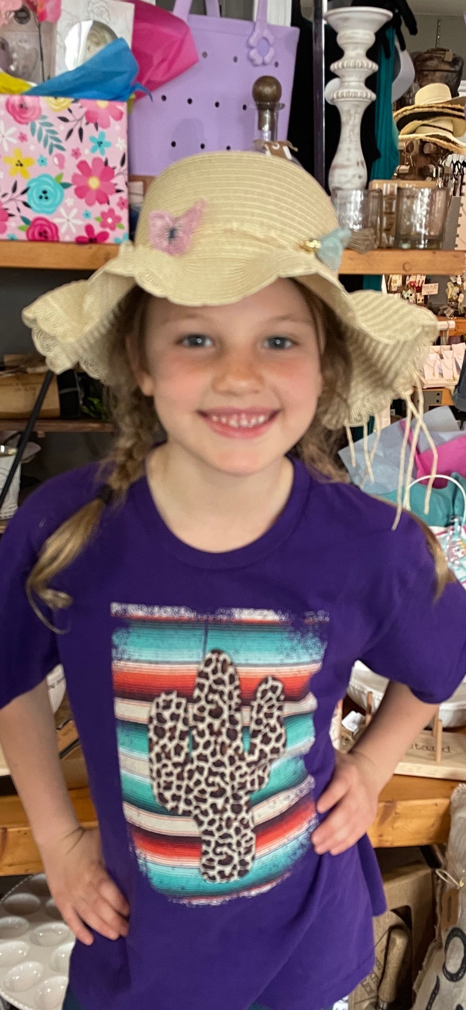 Pearl Straw Kids Sun Hat Crossbody Bag Set
