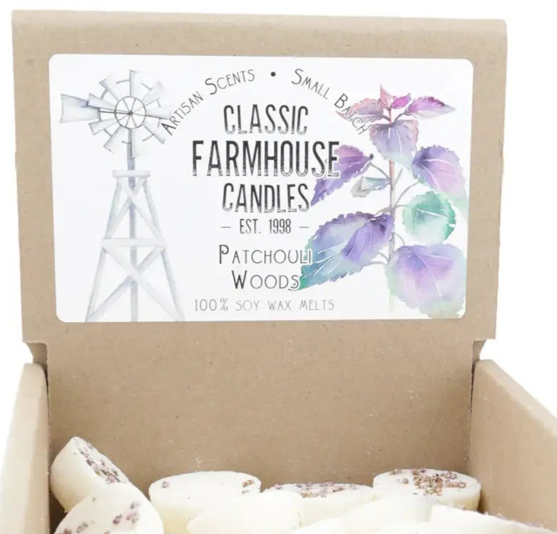 10 Soy Wax Melts - Patchouli Woods