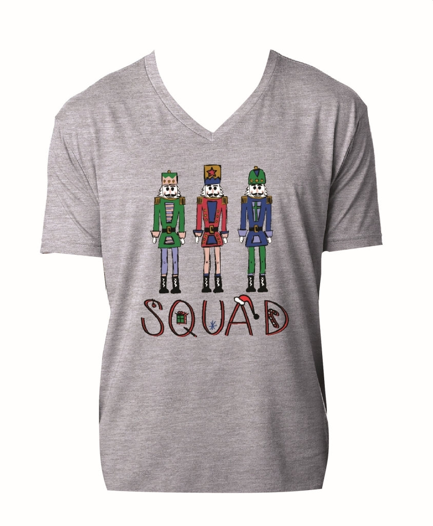 Squad Steel Grey V-Neck T-Shirt