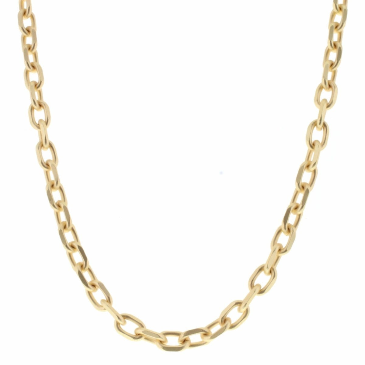 18" Oval Gold Link Chain Necklace