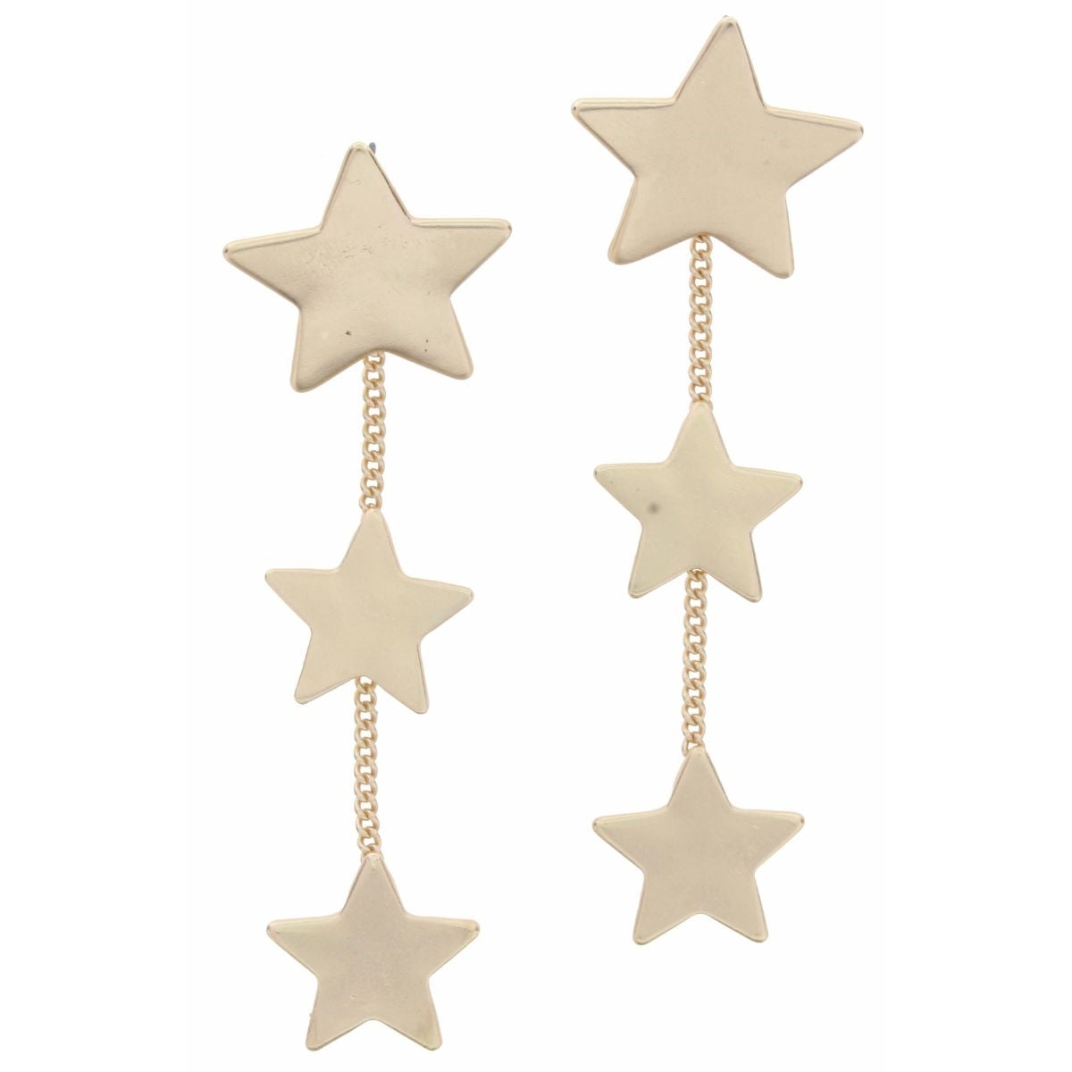 Gold Star with Chain and More Stars Earring