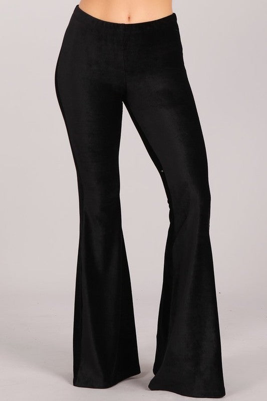 Corduroy Knit Fit and Flare Bell Bottom Pants
