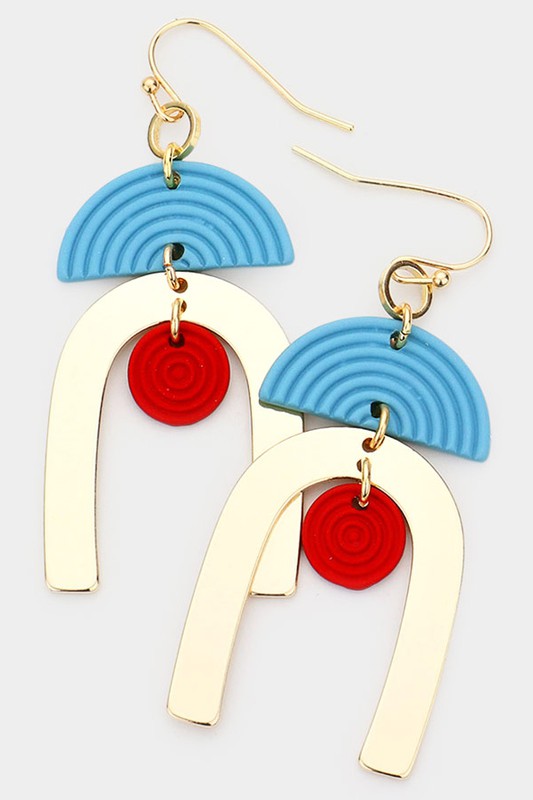 Abstract Metal Arch Link Dangle Earrings - Debs on 5th