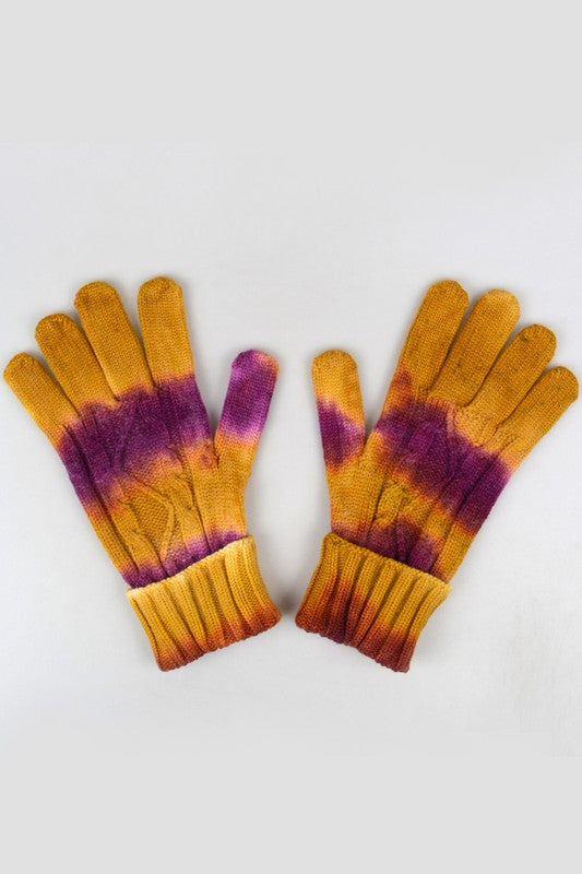 Tie Dye Print Gloves