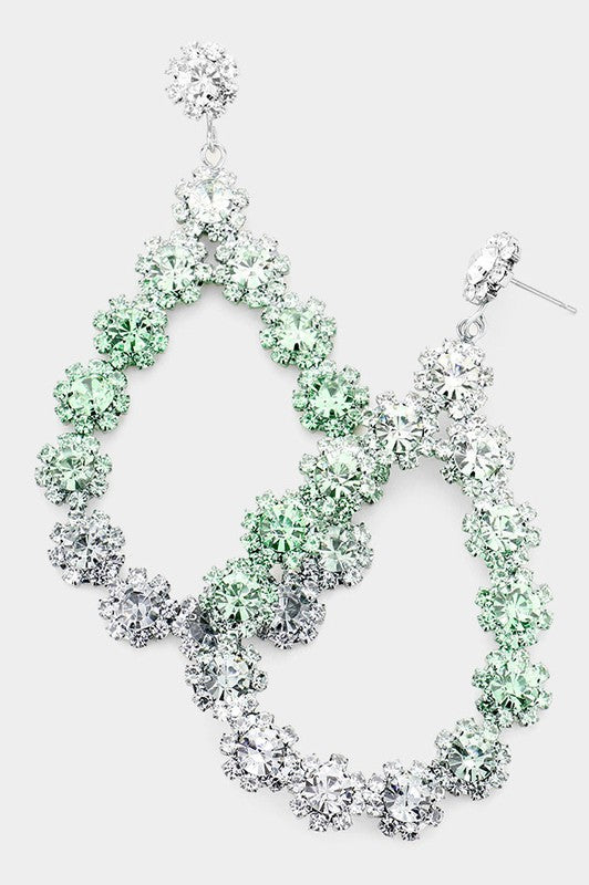 Floral Open Teardrop Evening Earrings - Debs on 5th