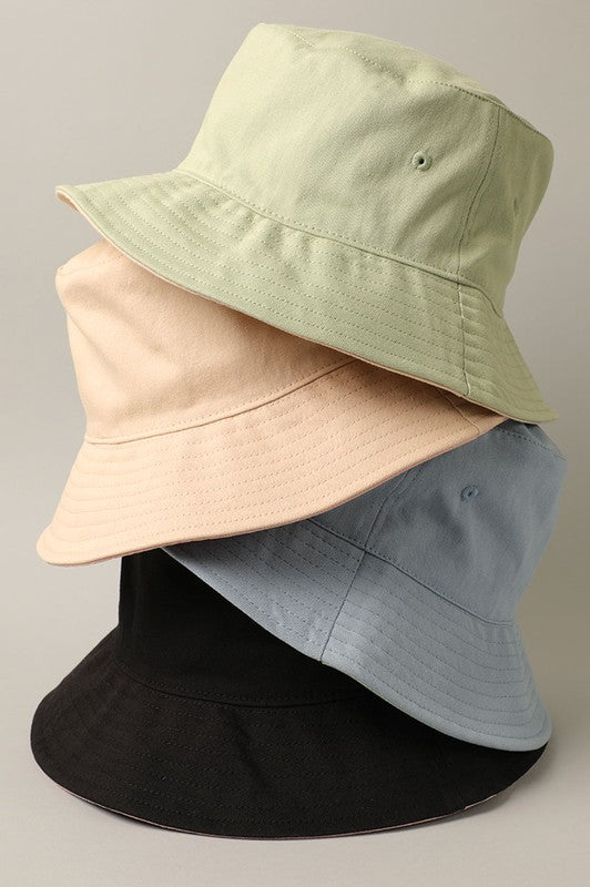 Solid Pattern Cotton Bucket Hat
