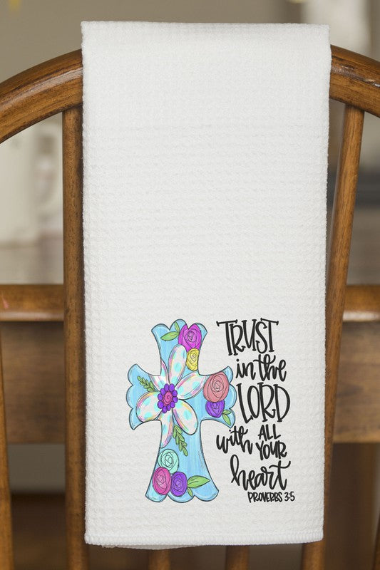 Trust in the Lord Waffle Weave Towel