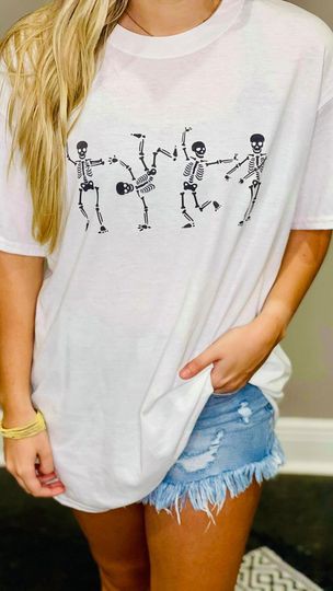 Dancing Skeleton Tee - Debs on 5th