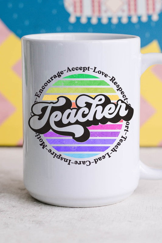 Taza de la taza de café del círculo del profesor