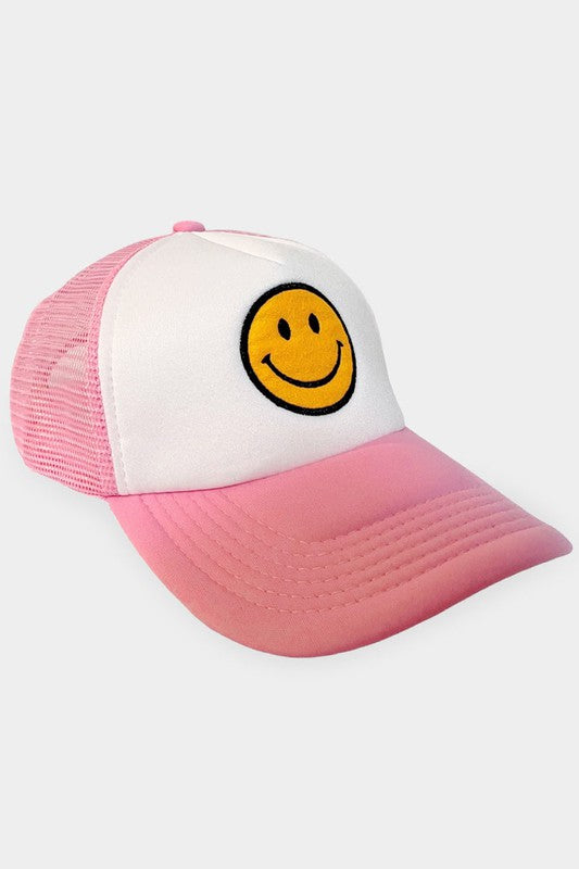 Gorra de béisbol con espalda de malla con detalle de sonrisa 