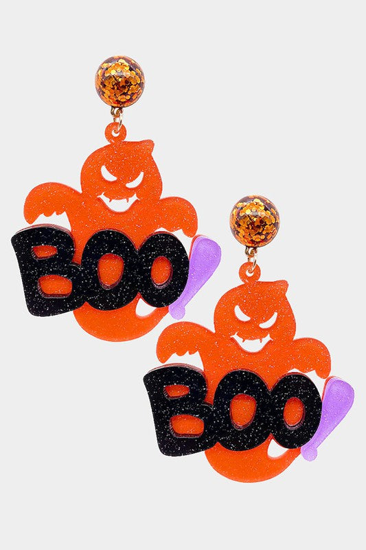 Boo Ghost Dangle Earrings - Debs on 5th