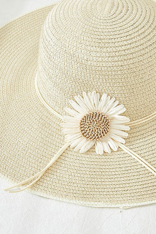 Sunflower Band Straw Sun Hat