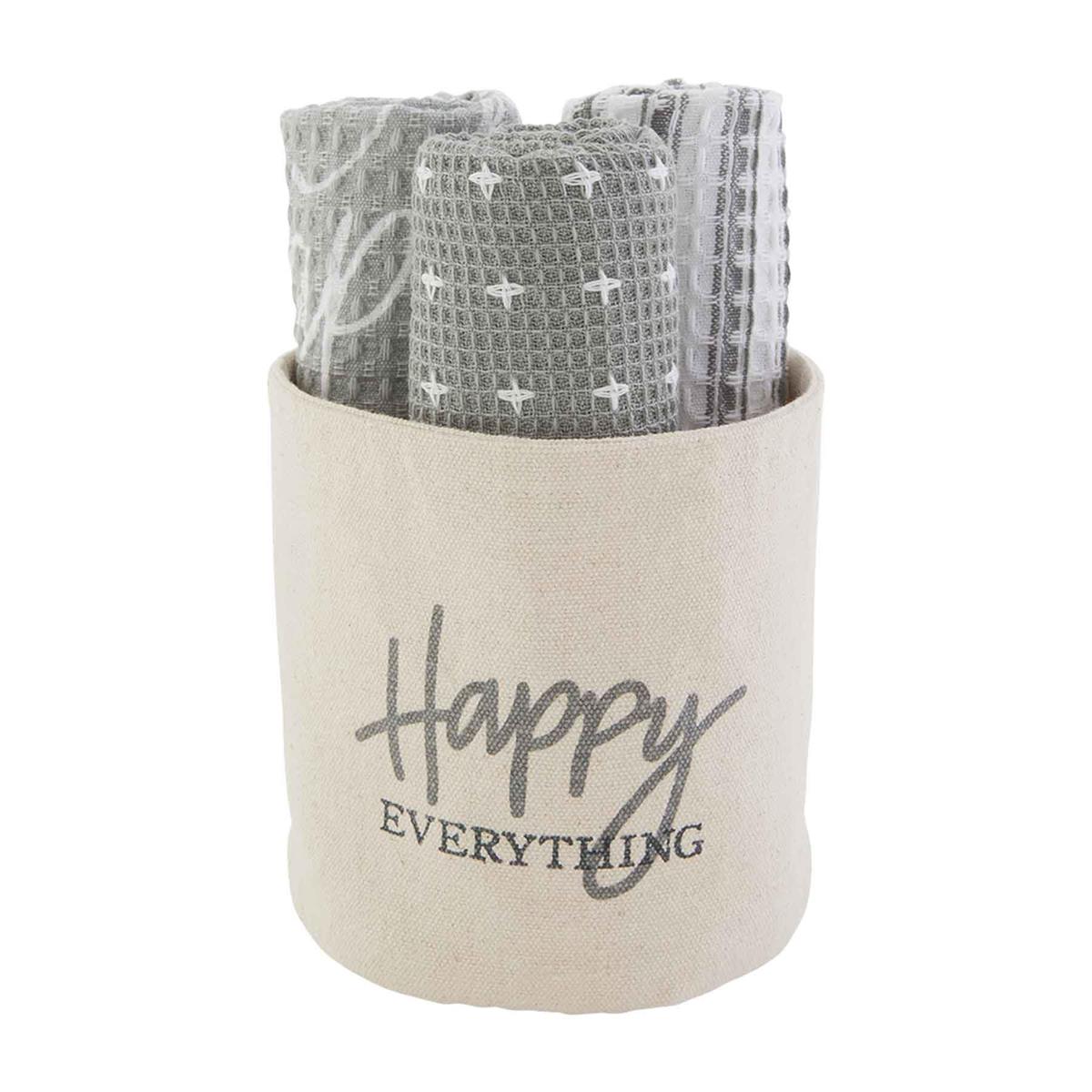 Happy Towel Bucket Set