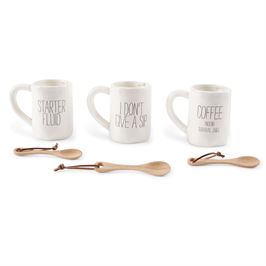 Bistro Coffee Mugs w/Spoon