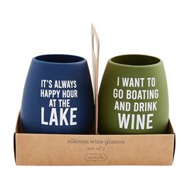 Copa de vino de silicona Happy Lake 