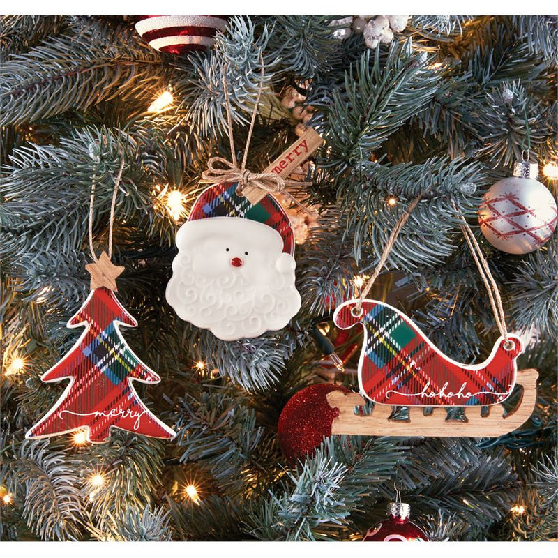 Tartan Ceramic Ornaments - Debs on 5th