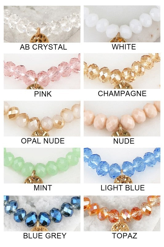 Beautiful Colored 8mm Crystal Bead Stretchable Bracelet