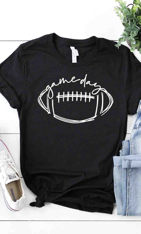 Cursive Game Day Football Graphic Tee