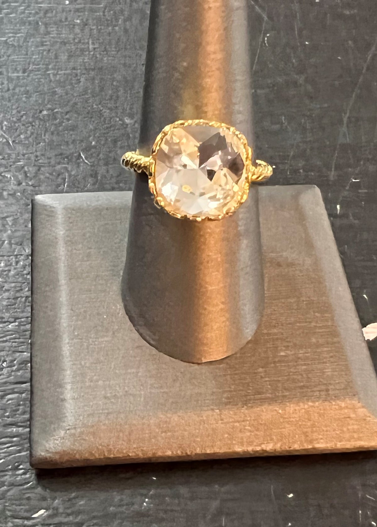Size 9 Victoria Lynn Rope Ring Yellow Gold