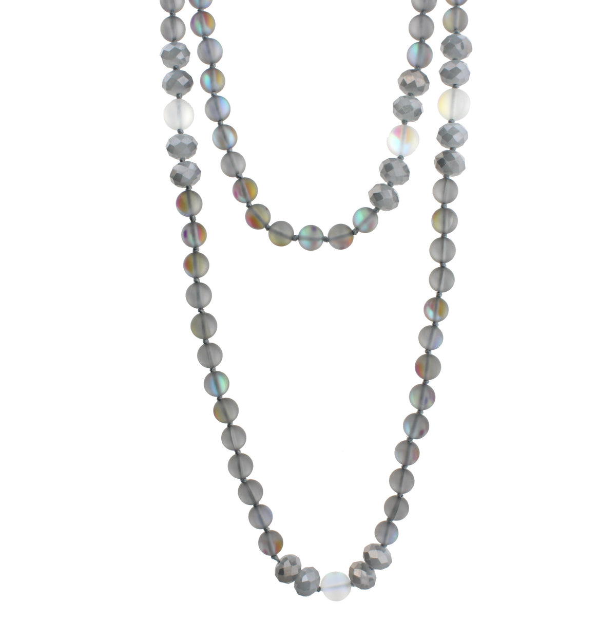 60" Hand Knotted Opalized Necklace - Debs Boutique  LLC
