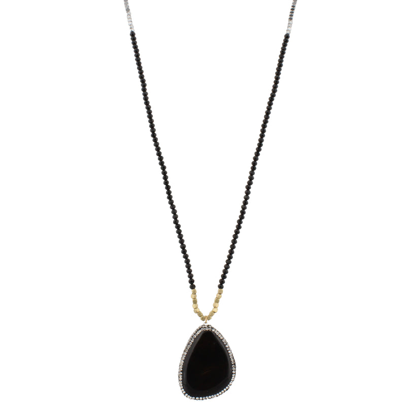 32" Necklace with  Druzy Pendant - Debs on 5th