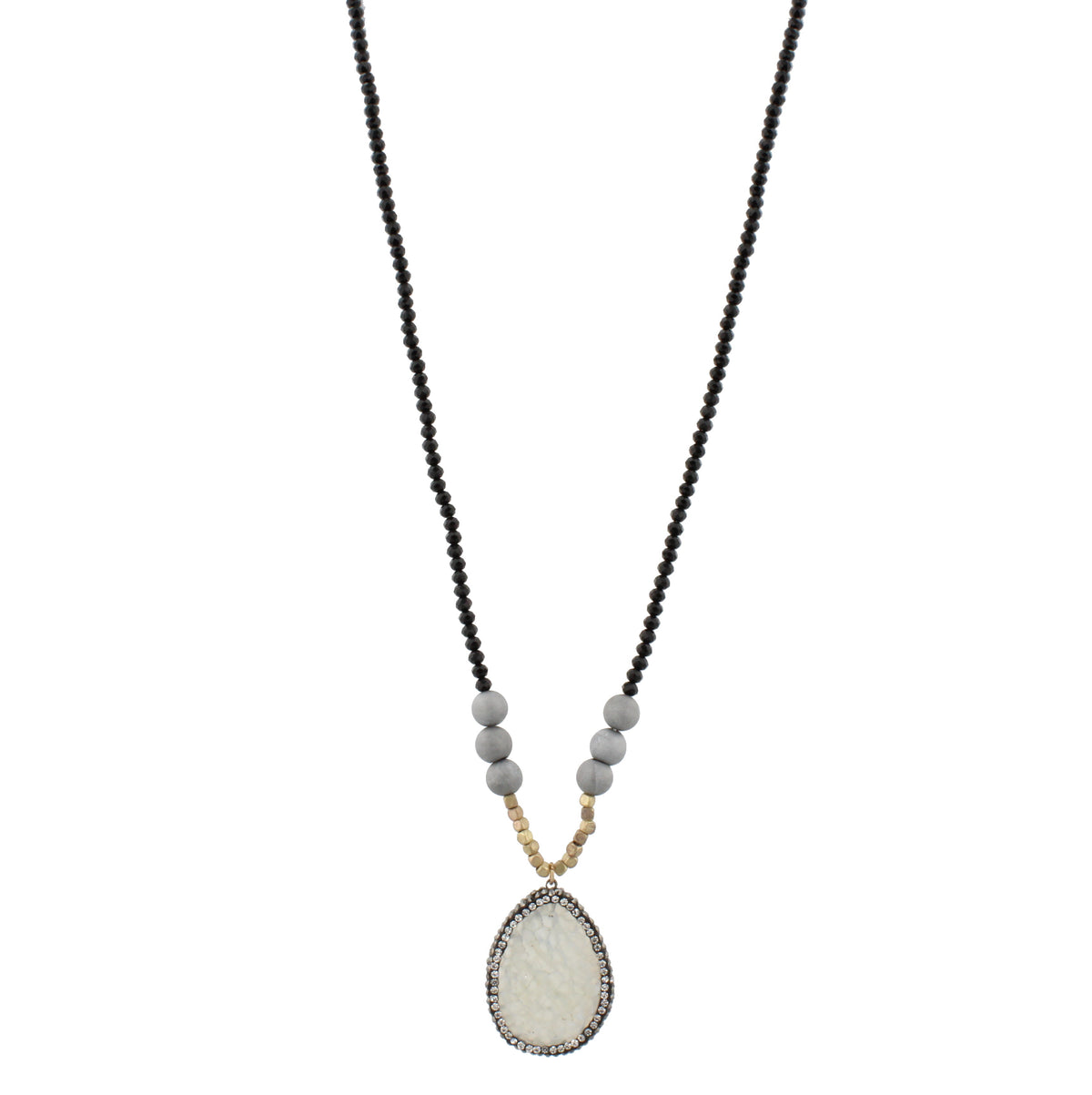 32" Necklace with  Druzy Pendant