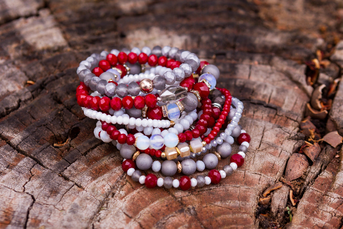 Stretch Bracelets with Coordinating Beads by Jane Marie
