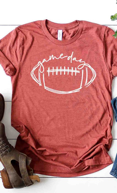 Cursive Game Day Football Graphic Tee